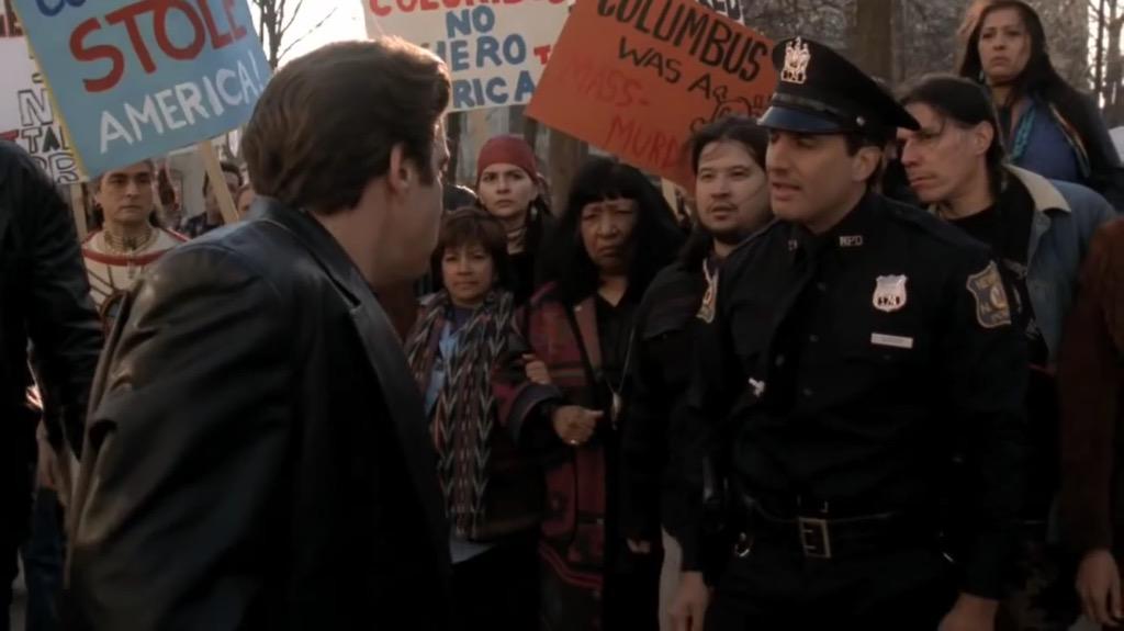 SIlvio confronts Indigenous protestors