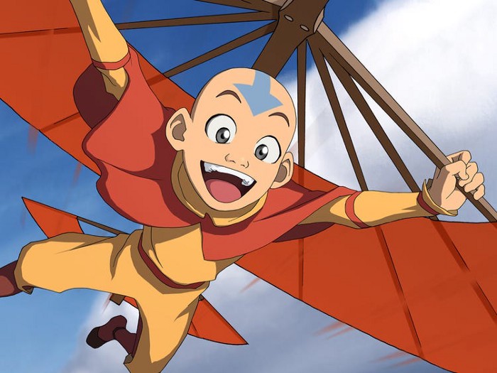 Aang flies